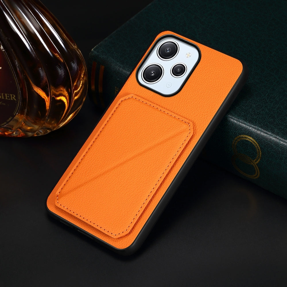 Xiaomi Redmi 12 Calf Texture Leather Case with Dual Card Slots and Stand Function