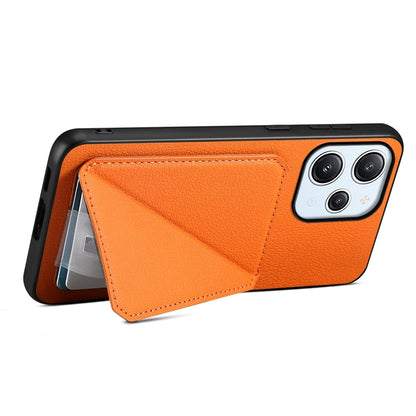 Xiaomi Redmi 12 Calf Texture Leather Case with Dual Card Slots and Stand Function