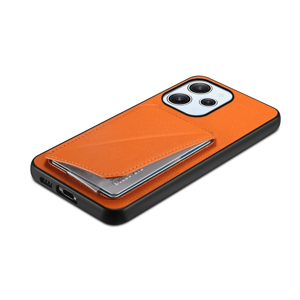 Xiaomi Redmi 12 Calf Texture Leather Case with Dual Card Slots and Stand Function