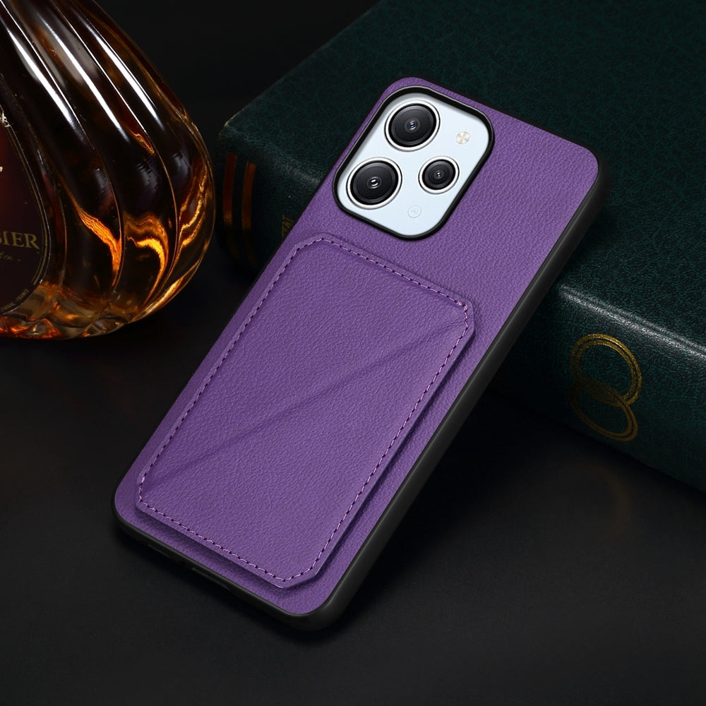 Xiaomi Note 12R Calf Texture Leather Case with Dual Card Slots and Stand Function