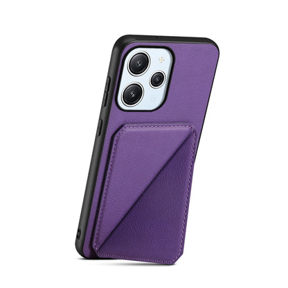 Xiaomi Note 12R Calf Texture Leather Case with Dual Card Slots and Stand Function