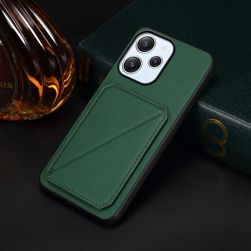 Xiaomi Redmi 12 Calf Texture Leather Case with Dual Card Slots and Stand Function