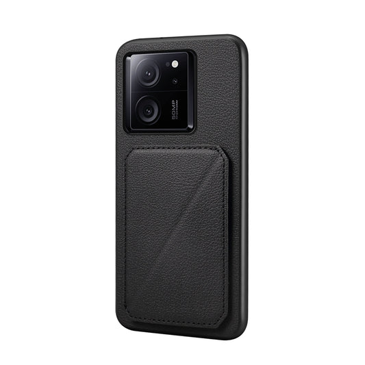 Xiaomi Redmi K60 Ultra Calf Texture Leather Case with Dual Card Slots and Stand Function