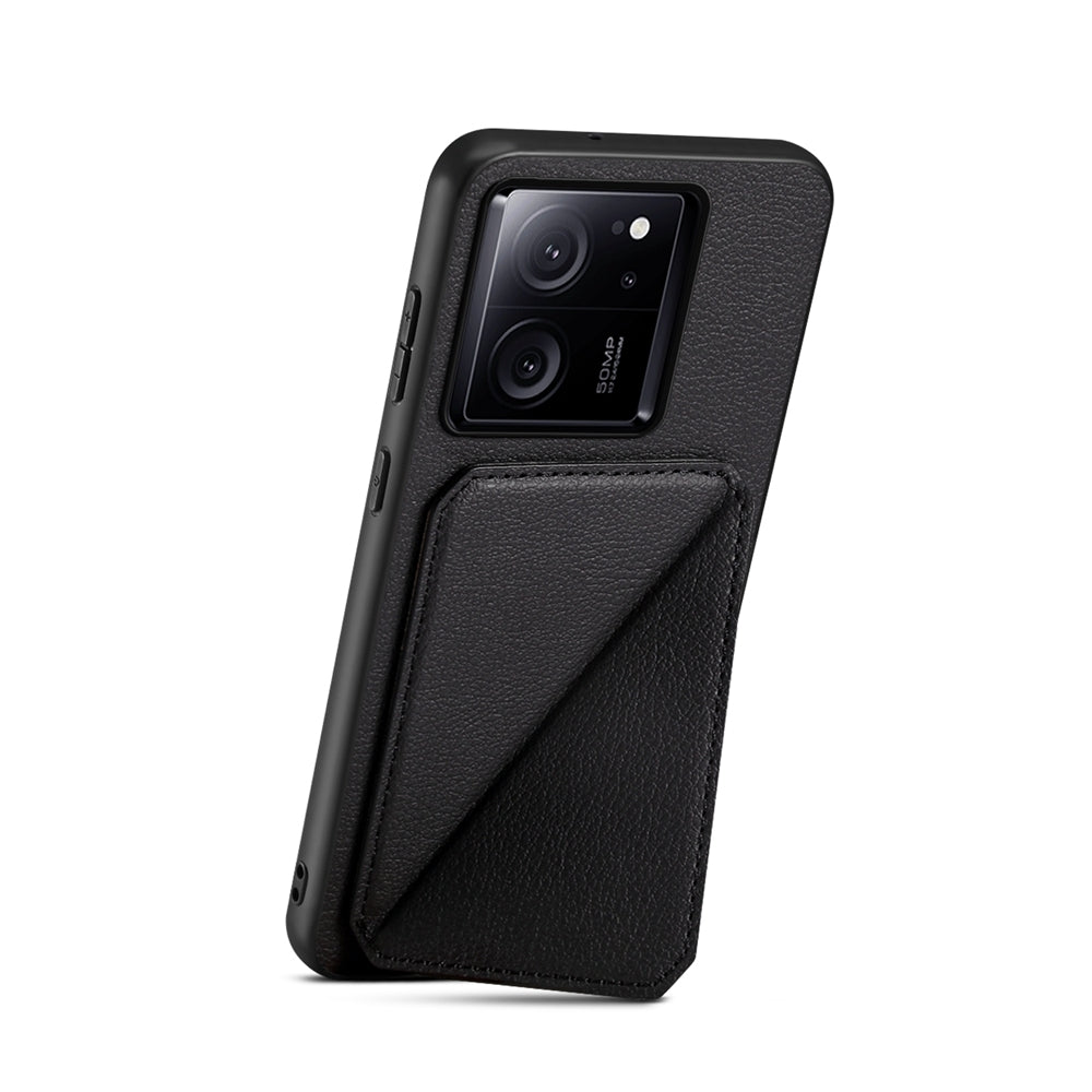 Xiaomi Redmi K60 Ultra Calf Texture Leather Case with Dual Card Slots and Stand Function