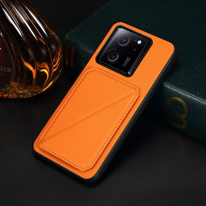 Xiaomi 13T Calf Texture Leather Case with Dual Card Slots and Stand Function