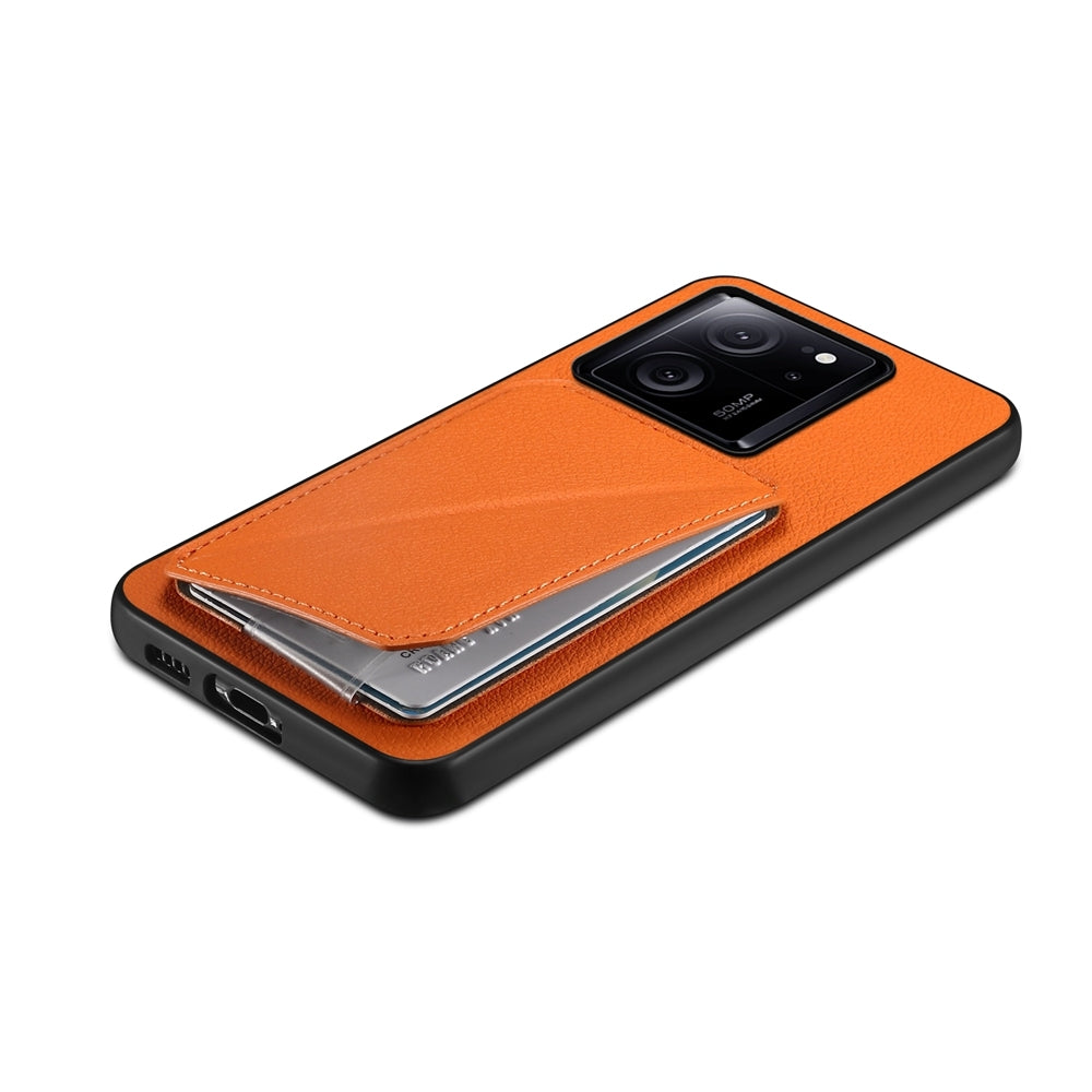 Xiaomi Redmi K60 Ultra Calf Texture Leather Case with Dual Card Slots and Stand Function