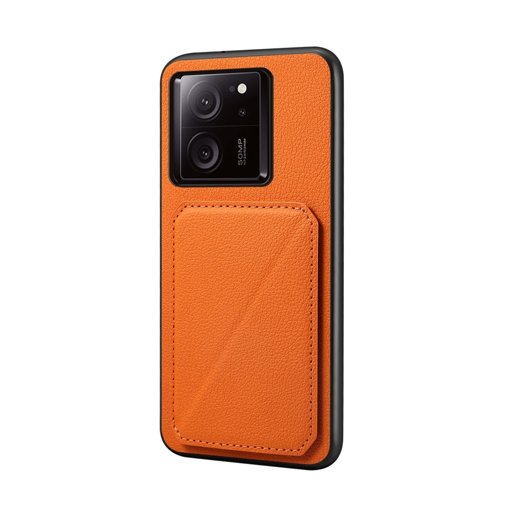 Xiaomi Redmi K60 Ultra Calf Texture Leather Case with Dual Card Slots and Stand Function