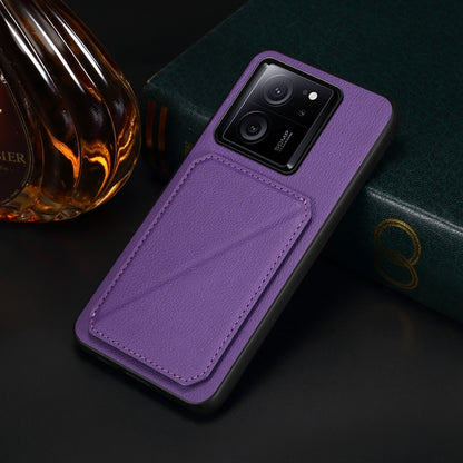 Xiaomi Redmi K60 Ultra Calf Texture Leather Case with Dual Card Slots and Stand Function