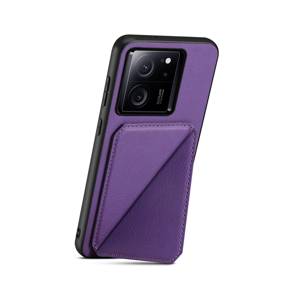 Xiaomi Redmi K60 Ultra Calf Texture Leather Case with Dual Card Slots and Stand Function