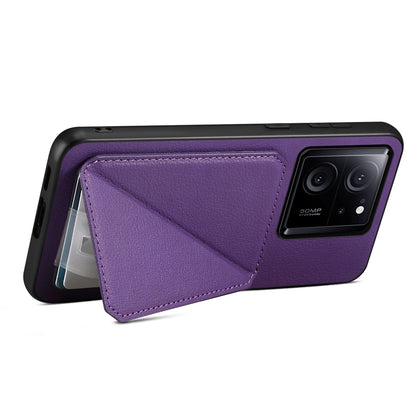 Xiaomi 13T Calf Texture Leather Case with Dual Card Slots and Stand Function