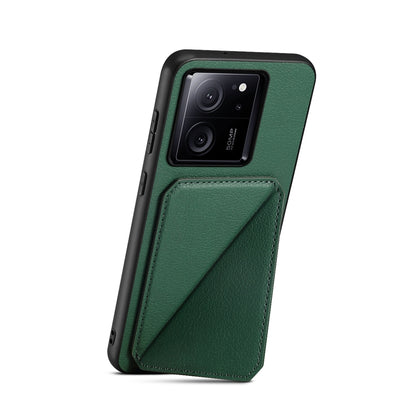 Xiaomi Redmi K60 Ultra Calf Texture Leather Case with Dual Card Slots and Stand Function