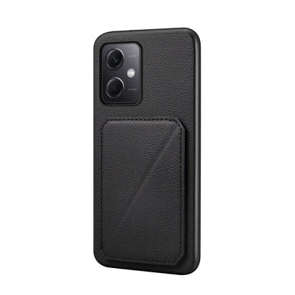 Xiaomi Note 12R Pro Calf Texture Leather Case with Dual Card Slots and Stand Function