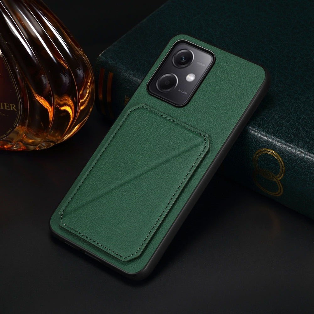 Xiaomi Note 12R Pro Calf Texture Leather Case with Dual Card Slots and Stand Function