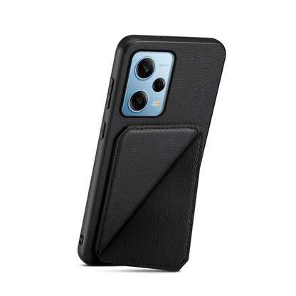 Xiaomi Redmi Note 12 Pro 5G Calf Texture Leather Case with Dual Card Slots and Stand Function