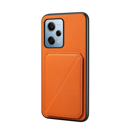 Xiaomi Redmi Note 12 Pro 5G Calf Texture Leather Case with Dual Card Slots and Stand Function