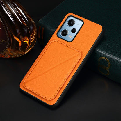 Xiaomi Redmi Note 12 Pro 5G Calf Texture Leather Case with Dual Card Slots and Stand Function