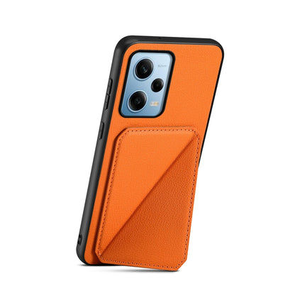 Xiaomi Redmi Note 12 Pro 5G Calf Texture Leather Case with Dual Card Slots and Stand Function