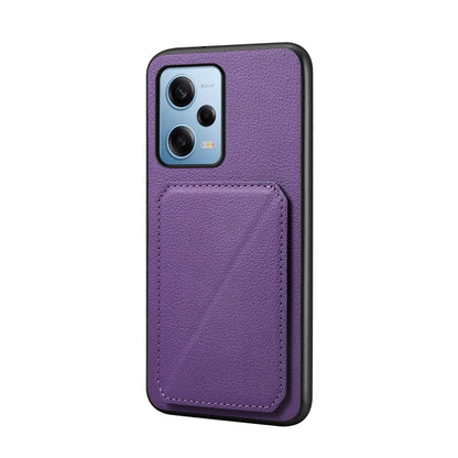 Xiaomi Redmi Note 12 Pro 5G Calf Texture Leather Case with Dual Card Slots and Stand Function