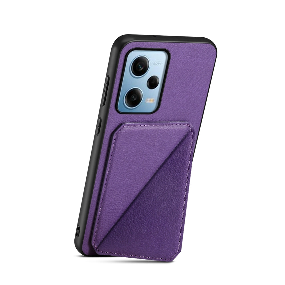 Xiaomi Redmi Note 12 Pro 5G Calf Texture Leather Case with Dual Card Slots and Stand Function