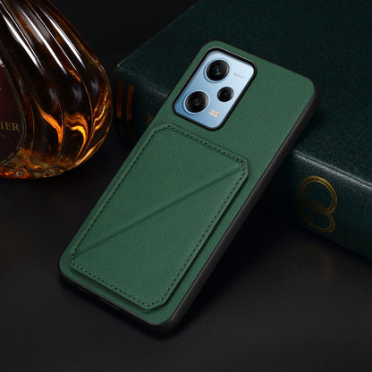 Xiaomi Redmi Note 12 Pro 5G Calf Texture Leather Case with Dual Card Slots and Stand Function