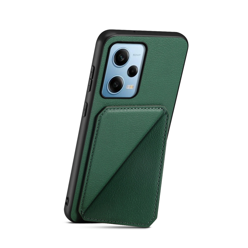 Xiaomi Redmi Note 12 Pro 5G Calf Texture Leather Case with Dual Card Slots and Stand Function