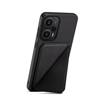 Xiaomi Redmi Note 12 Turbo Calf Texture Leather Case with Dual Card Slots and Stand Function