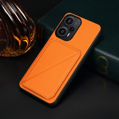 Xiaomi Redmi Note 12 Turbo Calf Texture Leather Case with Dual Card Slots and Stand Function