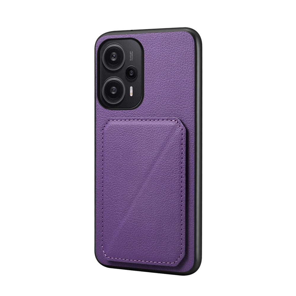 Xiaomi Redmi Note 12 Turbo Calf Texture Leather Case with Dual Card Slots and Stand Function