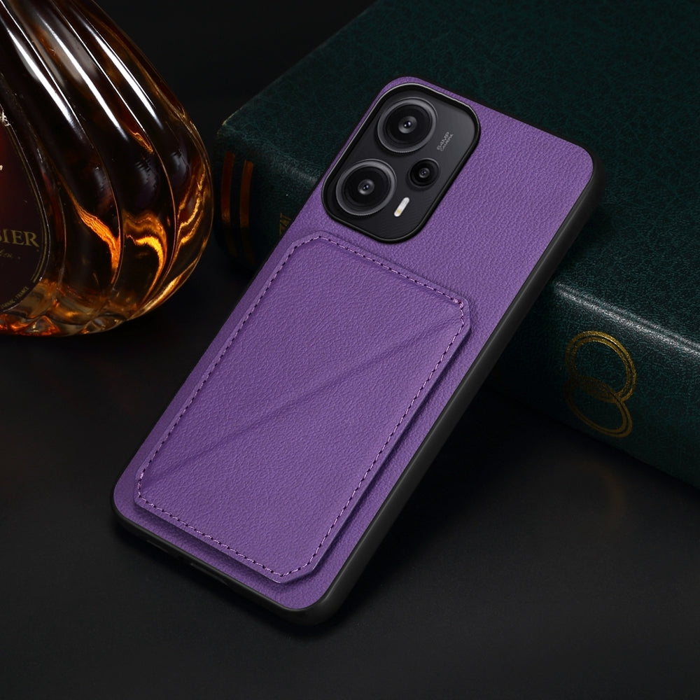 Xiaomi Redmi Note 12 Turbo Calf Texture Leather Case with Dual Card Slots and Stand Function