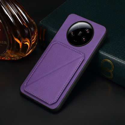 Xiaomi 13 Ultra Calf Texture Leather Case with Dual Card Slots and Stand Function