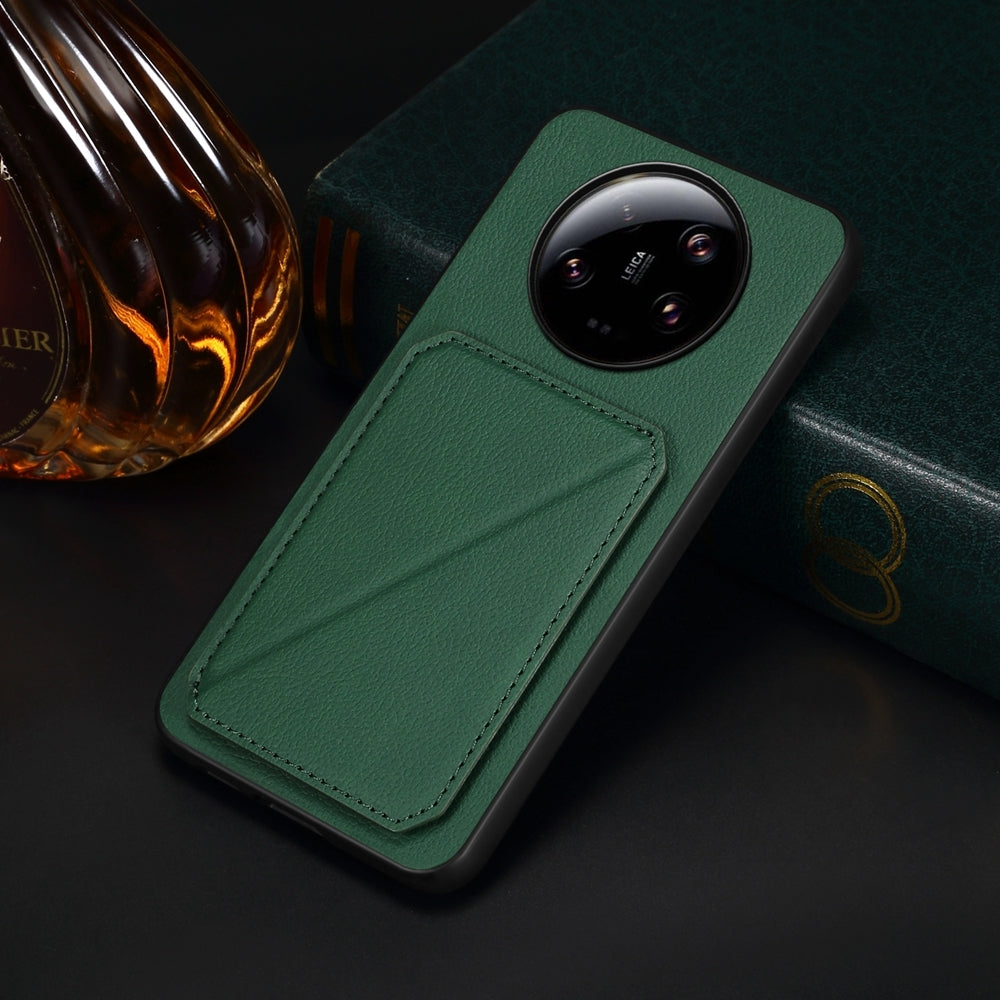 Xiaomi 13 Ultra Calf Texture Leather Case with Dual Card Slots and Stand Function