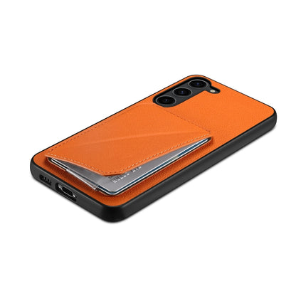 Samsung Galaxy S24 5G Calf Texture Leather Case with Dual Card Slots and Stand Function