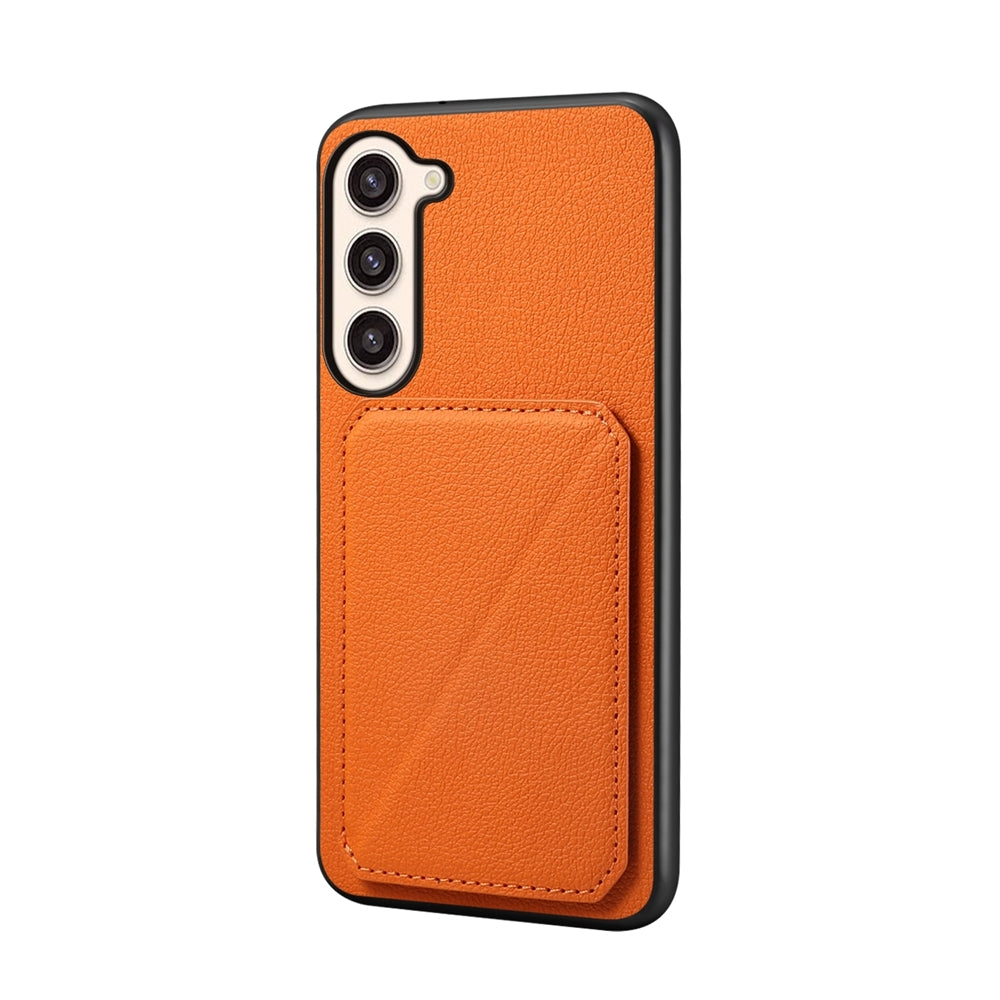 Samsung Galaxy S23+ 5G Calf Texture Leather Case with Dual Card Slots and Stand Function