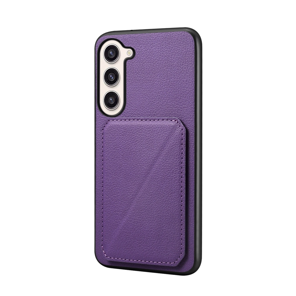 Samsung Galaxy S23+ 5G Calf Texture Leather Case with Dual Card Slots and Stand Function