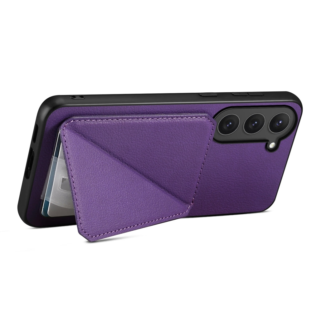 Samsung Galaxy S23 5G Calf Texture Leather Case with Dual Card Slots and Stand Function