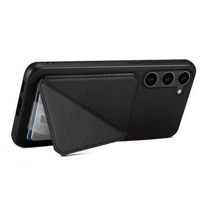 Samsung Galaxy S23 FE 5G Calf Texture Leather Case with Dual Card Slots and Stand Function