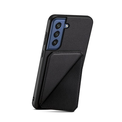 Samsung Galaxy S21 FE 5G Calf Texture Leather Case with Dual Card Slots and Stand Function