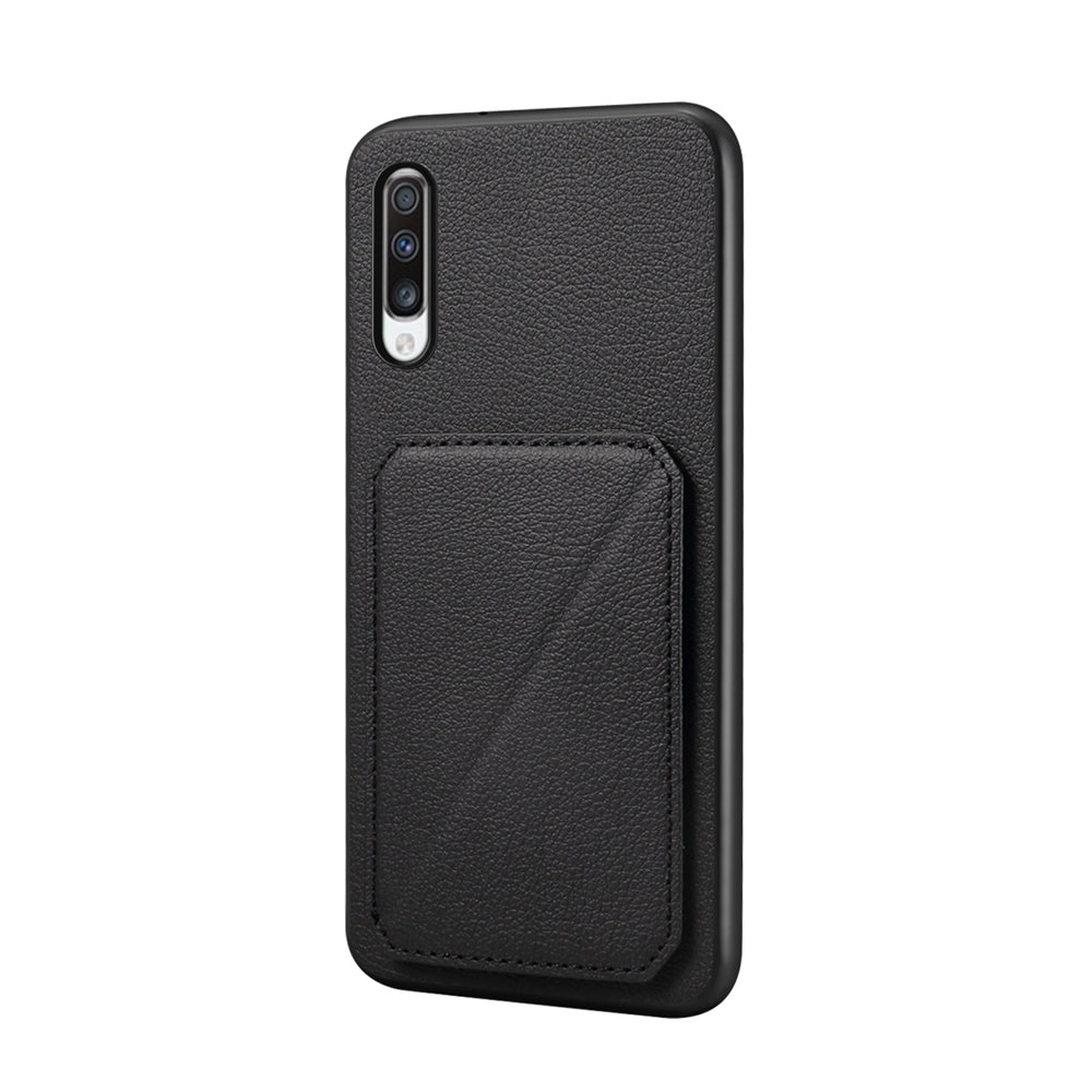 Samsung Galaxy A70 Calf Texture Leather Case with Dual Card Slots and Stand Function