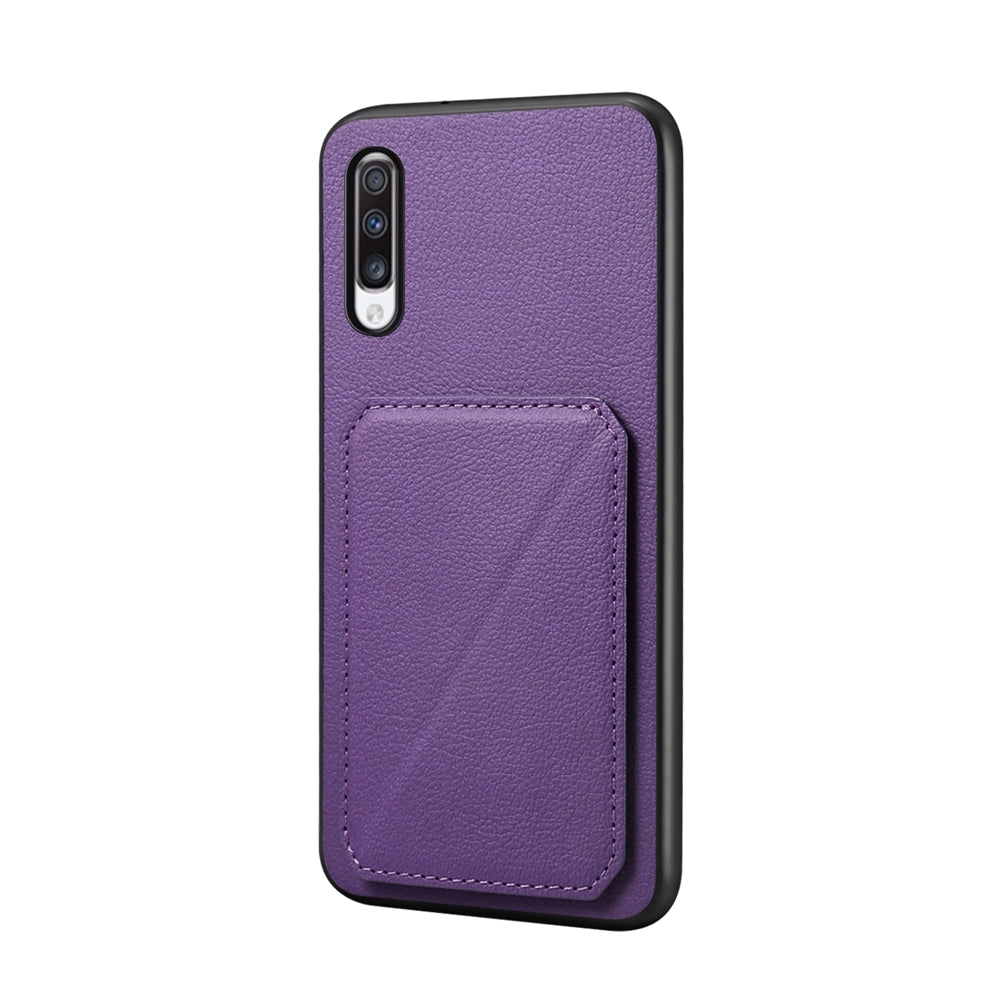 Samsung Galaxy A70 Calf Texture Leather Case with Dual Card Slots and Stand Function