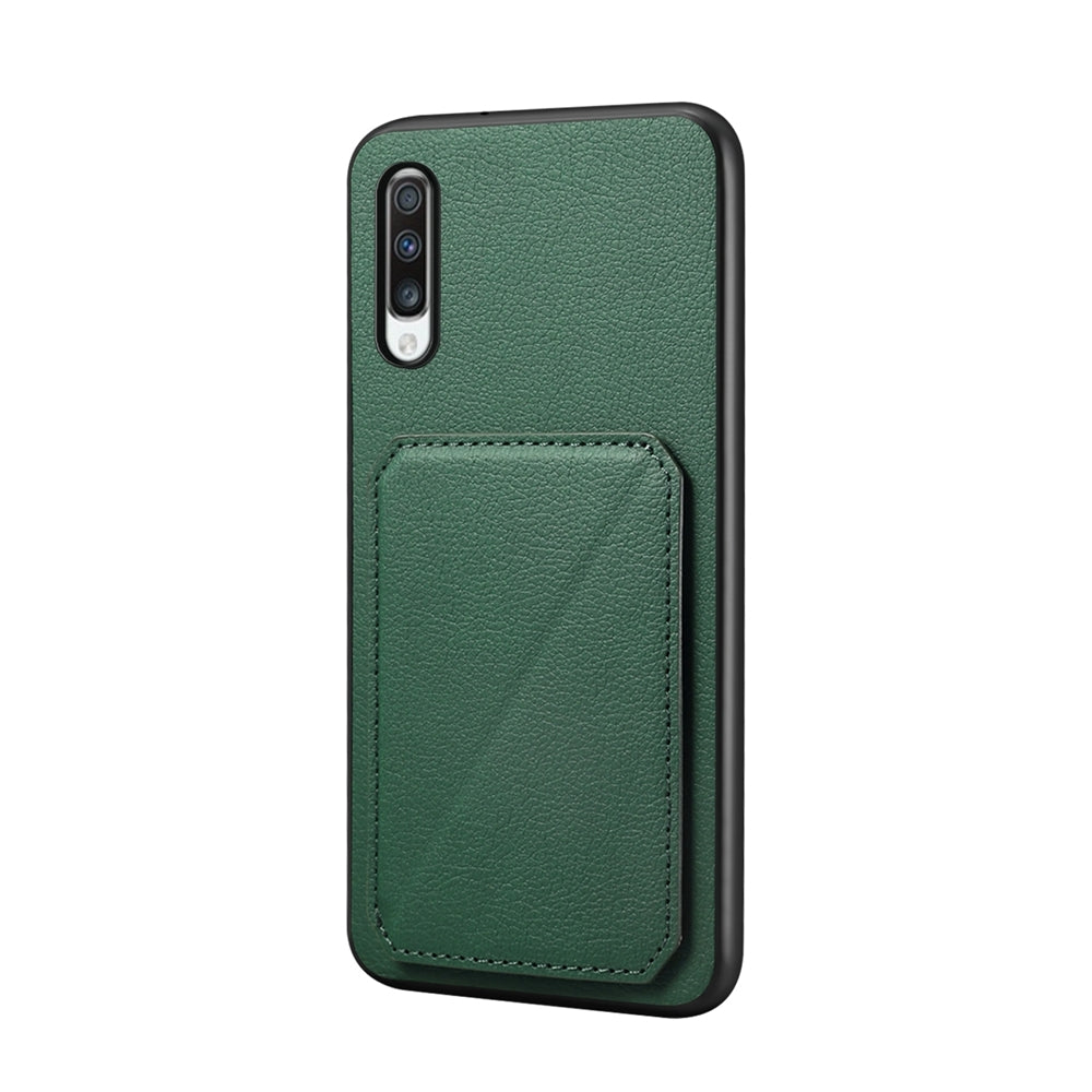 Samsung Galaxy A70 Calf Texture Leather Case with Dual Card Slots and Stand Function