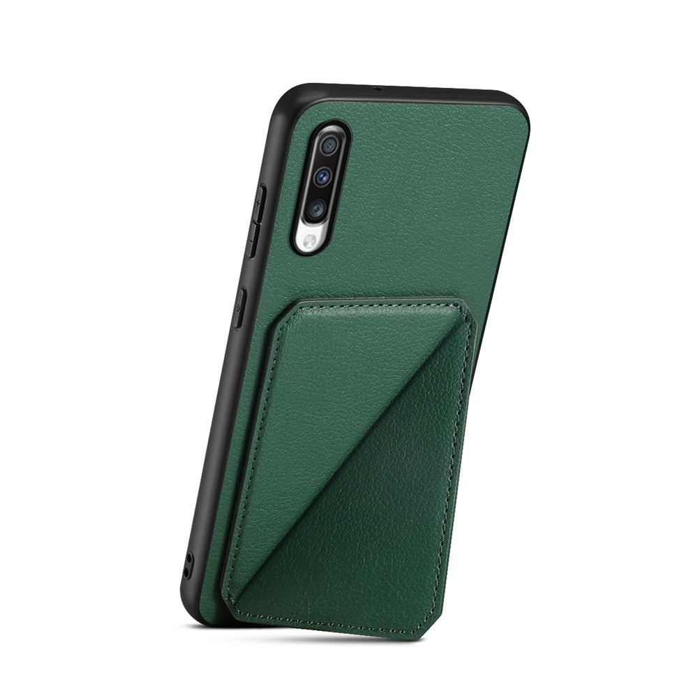 Samsung Galaxy A70 Calf Texture Leather Case with Dual Card Slots and Stand Function