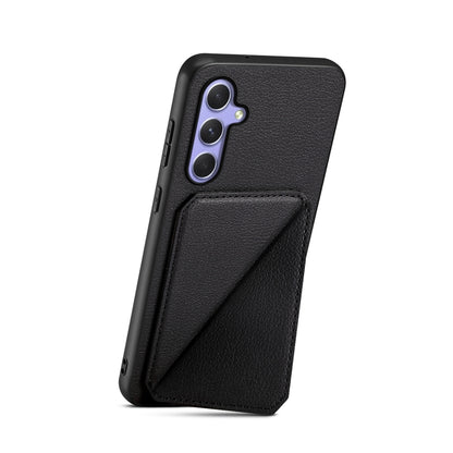 Samsung Galaxy A55 5G Calf Texture Leather Case with Dual Card Slots and Stand Function