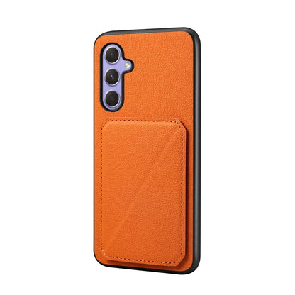 Samsung Galaxy A55 5G Calf Texture Leather Case with Dual Card Slots and Stand Function