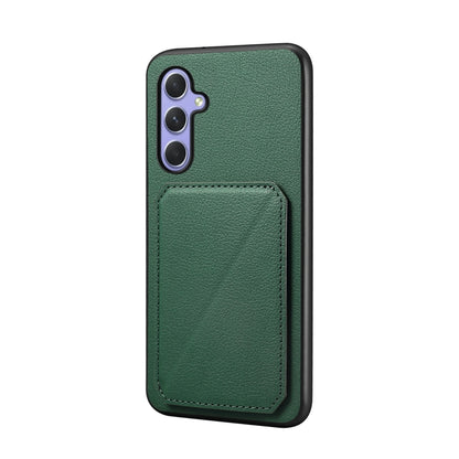 Samsung Galaxy A55 5G Calf Texture Leather Case with Dual Card Slots and Stand Function