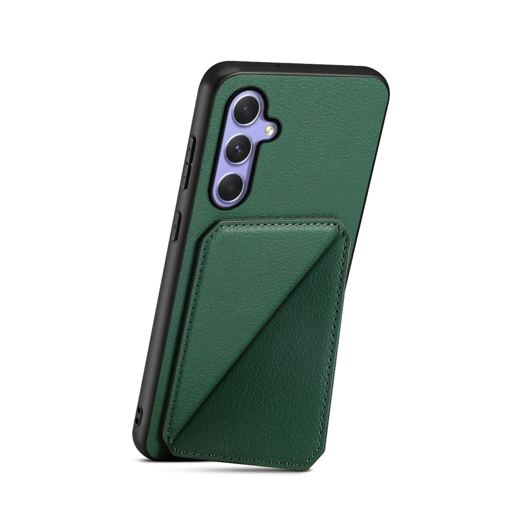 Samsung Galaxy A55 5G Calf Texture Leather Case with Dual Card Slots and Stand Function