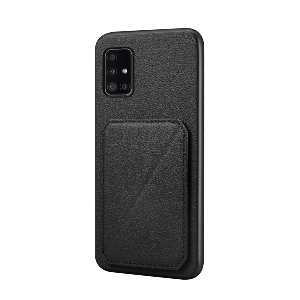 Samsung Galaxy A51 4G Calf Texture Leather Case with Dual Card Slots and Stand Function