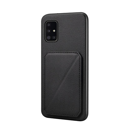 Samsung Galaxy A51 4G Calf Texture Leather Case with Dual Card Slots and Stand Function