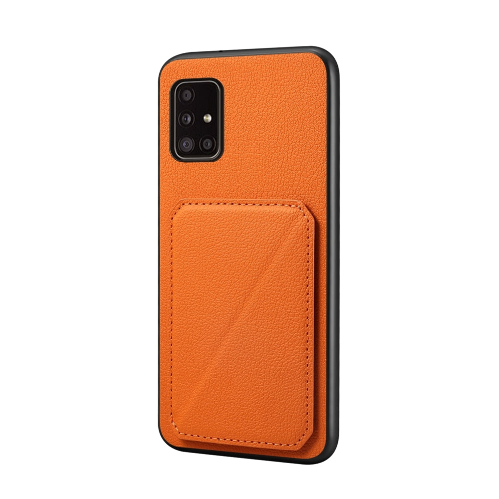 Samsung Galaxy A51 4G Calf Texture Leather Case with Dual Card Slots and Stand Function