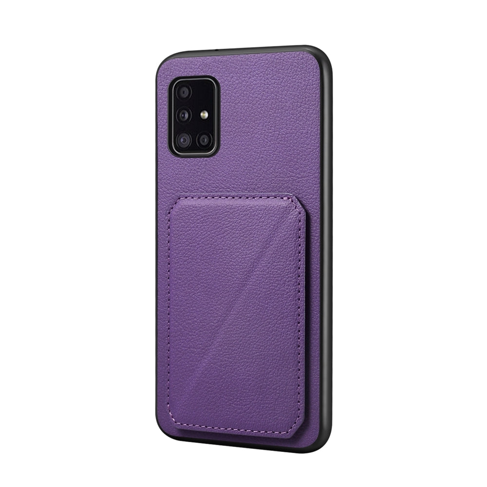 Samsung Galaxy A51 4G Calf Texture Leather Case with Dual Card Slots and Stand Function