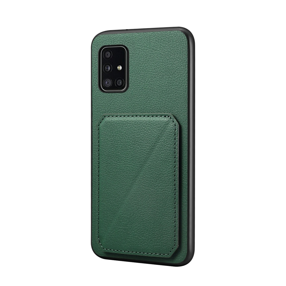 Samsung Galaxy A51 4G Calf Texture Leather Case with Dual Card Slots and Stand Function